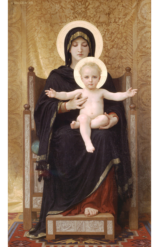 Адольф Вильям Бугро. "Мадонна с Младенцем на троне". 1888. Художественная галерея Южной Австралии, Аделаида.